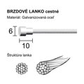 LONGUS Brake cable ROAD 1.2x2000 mm BOX /100pcs