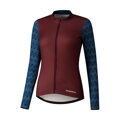 SHIMANO Women's Jersey KAEDE PRINTED LONG burgundy/navy