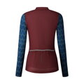 SHIMANO Women's Jersey KAEDE PRINTED LONG burgundy/navy
