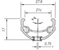 MACH1 Rim 670 V-brake 26 32H black