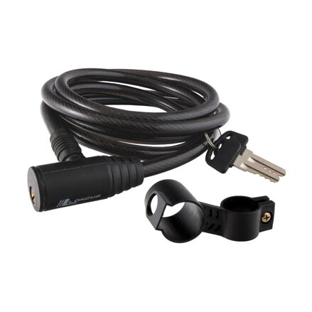 LONGUS Lock CLASSIC 10/1800mm spiral+holder black