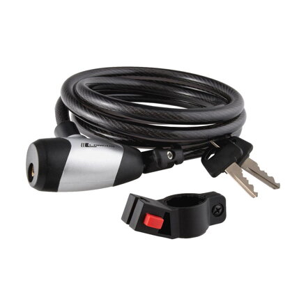 LONGUS Lock EXTREME 10/1800mm spiral+holder silver