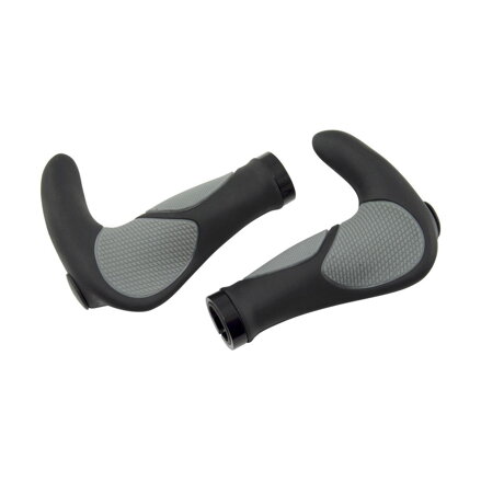 LONGUS Bar Ends ERGOBUL with anatomical grips black/grey