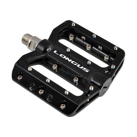 LONGUS Pedals HORD MTB AL black, replaceable pins, sealed bearings