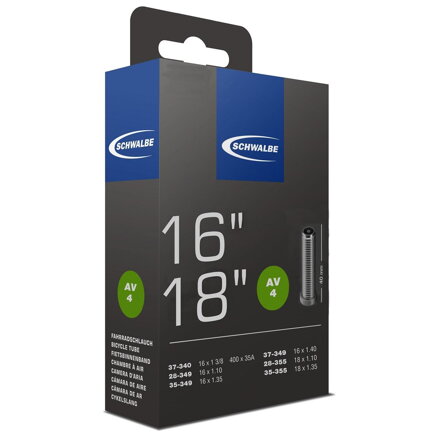 SCHWALBE Tube AV4 16x1 3/8-18x1.35 AV 40mm (27/38-355) 85g