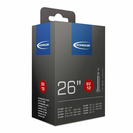 SCHWALBE Tube SV12 26x1 1/8-1.75 40mm (32/47-559/597) 140g
