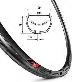 MACH1 Rim 5.50 SL 27.5 32D TLR black 550g