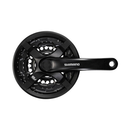 SHIMANO Crankset FC-TY501 170mm 42/34/24 teeth 6/7/8-speed black with cover for square taper