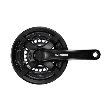 SHIMANO Crankset FC-TY501 170mm 48/38/28 teeth 6/7/8-speed black with cover for square taper
