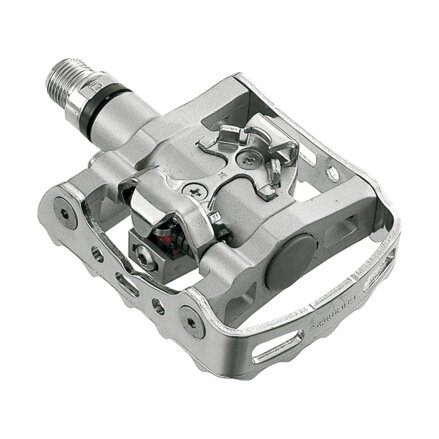 SHIMANO Pedals trekking PD-M324 SPD silver one-sided+cleats SM-SH56