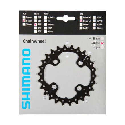 SHIMANO Chainring 26 teeth FC-M675 SLX 64mm