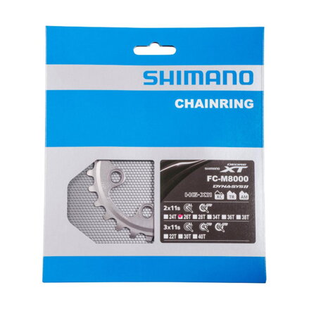 SHIMANO Chainring 26 teeth FC-M8000 XT 36/26 teeth black 64mm