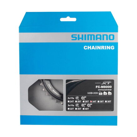 SHIMANO Chainring 34 teeth FC-M8000 XT 34/24 teeth black 96mm
