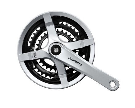 SHIMANO Crankset FC-TY501 170mm 48/38/28 teeth 6/7/8-speed silver with square taper cover
