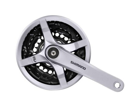 SHIMANO Crankset FC-TY501 170mm 42/34/24 teeth 6/7/8-speed silver with cover for square taper