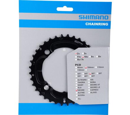 SHIMANO Chainring 36 teeth FC-M617/627 DEORE for 36/22 teeth 104mm