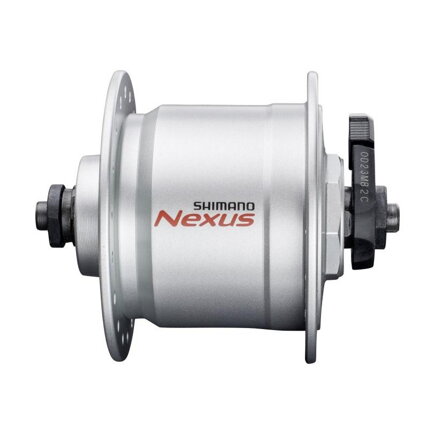 SHIMANO Hub with dynamo DH-C3000 6V/3W 36 holes silver for q.r.+overvoltage protection SMDH10