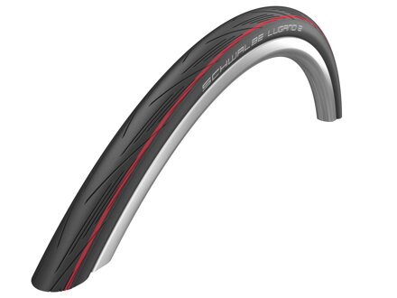 SCHWALBE Tire LUGANO II (25-622) 700x25C Active 50EPI K-Guard 330g Red stripe