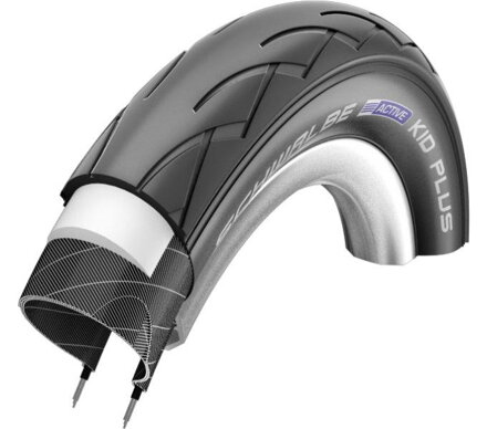 SCHWALBE Tire KID PLUS (47-203) 12x1.75 Active 50EPI PunctureGuard 350g Black