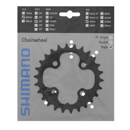 SHIMANO Chainring 26 teeth FC-M590/M4060 9-speed 64mm