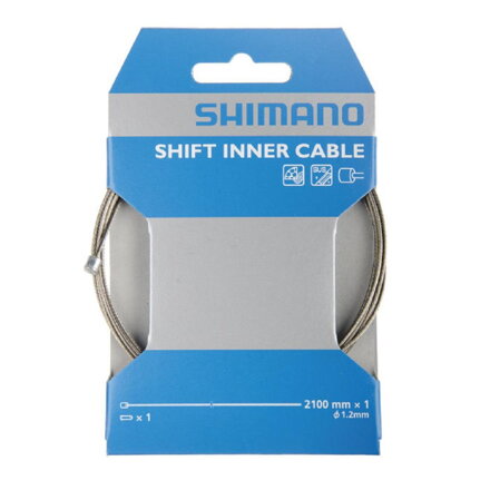 SHIMANO Shifting cable 1.2x2100mm stainless + end cap