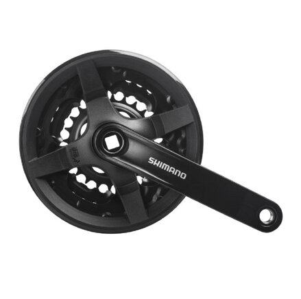SHIMANO Crankset FC-TY301 150mm 42/34/24 teeth 6/7/8-speed black with cover for square taper