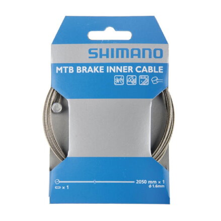 SHIMANO Brake cable MTB 1.6x2050mm stainless packaged