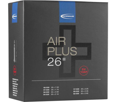 SCHWALBE Tube AIR PLUS SV13AP 26x1.50/2.50 FV(40/62-559) 40mm 290g