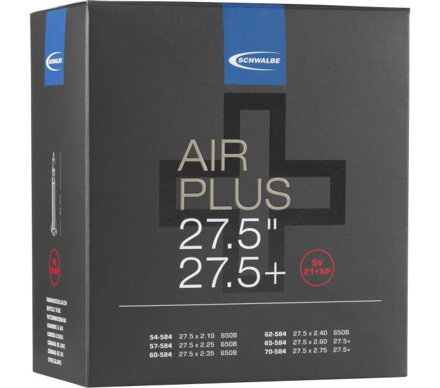 SCHWALBE Tube AIR PLUS SV21+AP 27.5x2.10/3.00 FV (54/70-584) 40mm 400g