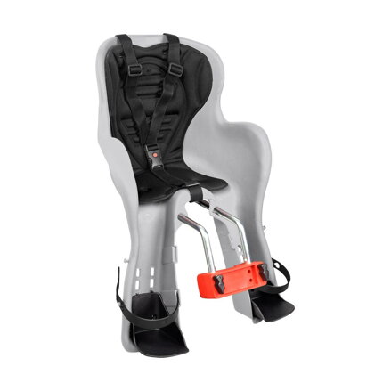 LONGUS Child seat KUKU de Luxe, front, on frame gray/black