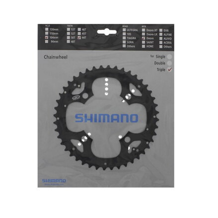 SHIMANO Chainring 44 teeth FC-M530/FC-M591 black 104mm