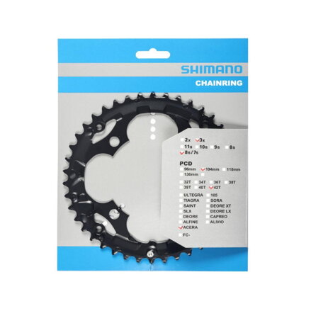 SHIMANO Chainring 42 teeth FC-M361 black 104mm
