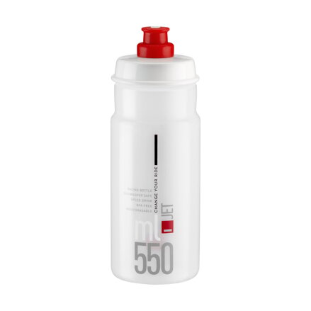 ELITE Bottle JET 550 transparent red logo