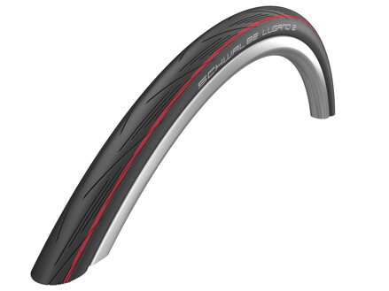 SCHWALBE Tire LUGANO II (25-622) 700x25C Active 50EPI K-Guard 365g Red stripe