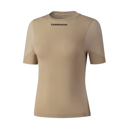 SHIMANO T-shirt women's VERTEX SS BASE LAYER light brown