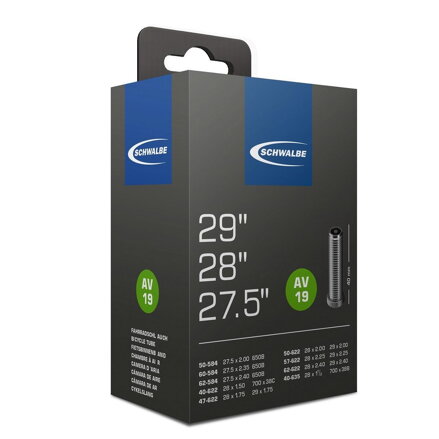 SCHWALBE Tube AV19 27.5x2.00/2.35 29x1.75/2.40 AV 40mm (40/62-584/635) 220g