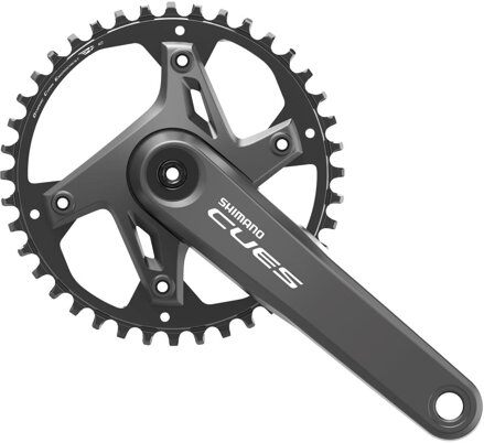 SHIMANO Crankset Cues U6000 175mm 42 teeth 9/10/11-speed black two-piece without bearings