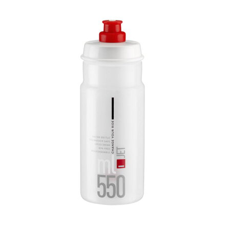 ELITE Bottle JET 550 transparent red logo