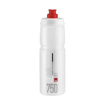 ELITE Bottle JET 750 transparent red logo