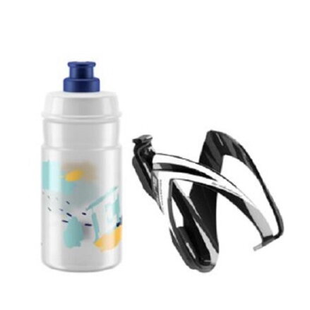 ELITE Bottle with cage set CEO blue logo, 350 ml