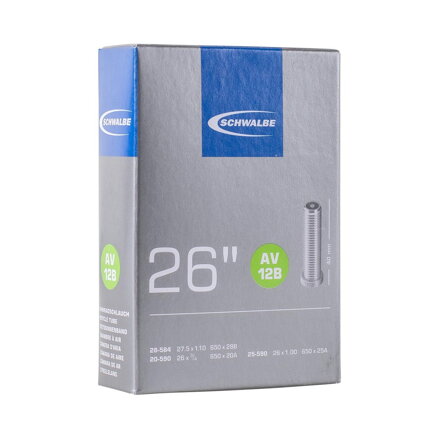 SCHWALBE Inner tube AV12B 26x7/8/1.00 (20/28-584/590) AV 40mm 90g