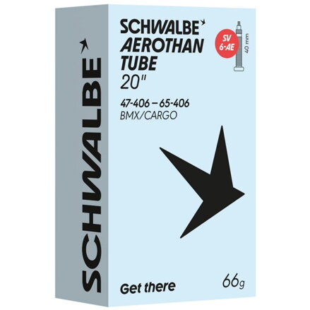 SCHWALBE Inner Tube AEROTHAN TUBE SV6-AE (47/65-406) FV 40mm 66g TPU
