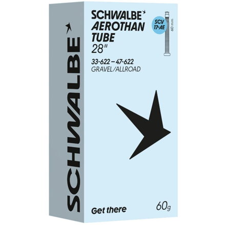 SCHWALBE Inner tube AEROTHAN TUBE SCV17-AE (33/47-622) SCV 60mm 60g TPU