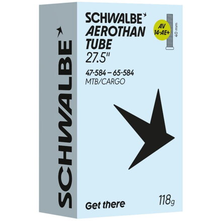 SCHWALBE Inner tube AEROTHAN TUBE AV14-AE+ (47/65-584) AV 40mm 118g TPU
