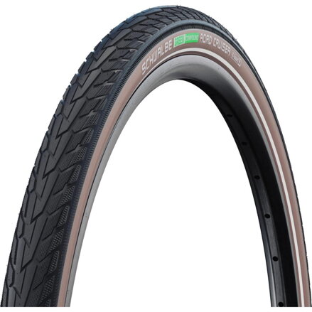 SCHWALBE Tire ROAD CRUISER (47-622) 28x1.75 Active 50EPI K-Guard 800g Coffee reflex Green