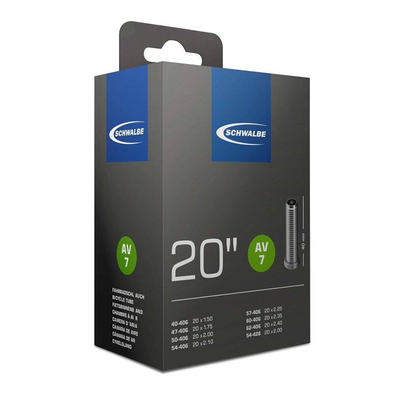 SCHWALBE Tube AV7 20x1.50/2.00 AV 40mm (40/62-406) 145g