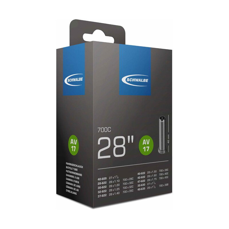 SCHWALBE Tube AV17 700x28/45C AV 40mm (28/47-622) 150g SCHWALBE Tube AV17 700x28/45C AV 40mm (28/47-622) 150g