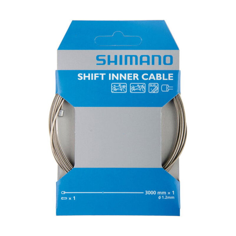 SHIMANO Shift cable 1.2x3000mm stainless tandem SHIMANO Shift cable 1.2x3000mm stainless tandem