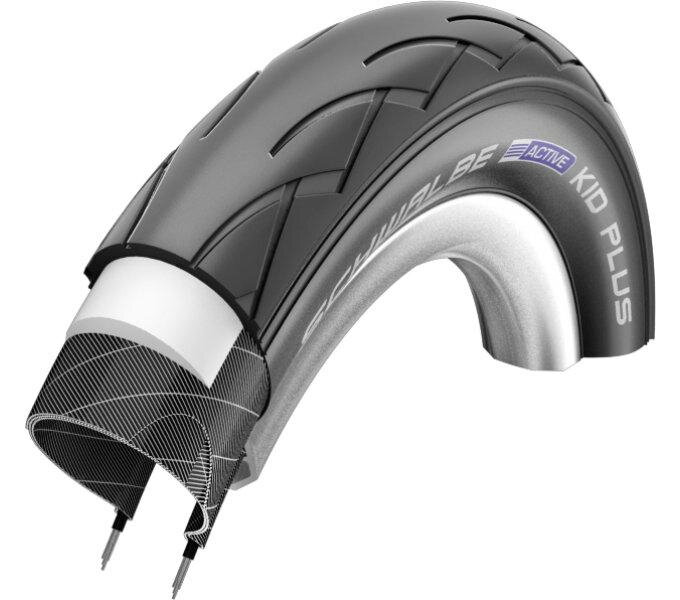 SCHWALBE Tire KID PLUS (47-288) 14x1.75 Active 50EPI PunctureGuard 450g Black