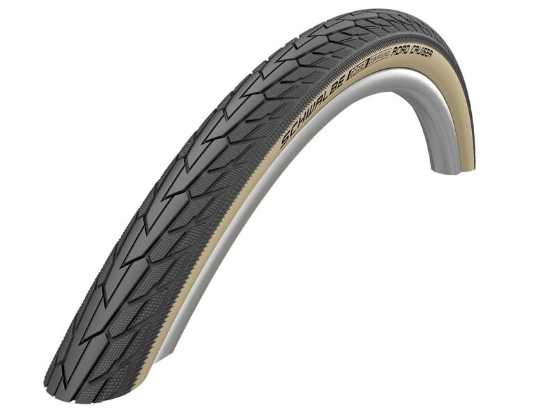 SCHWALBE Tire ROAD CRUISER (47-622) 28x1.75 Active 50EPI K-Guard 800g Coffee reflex Green